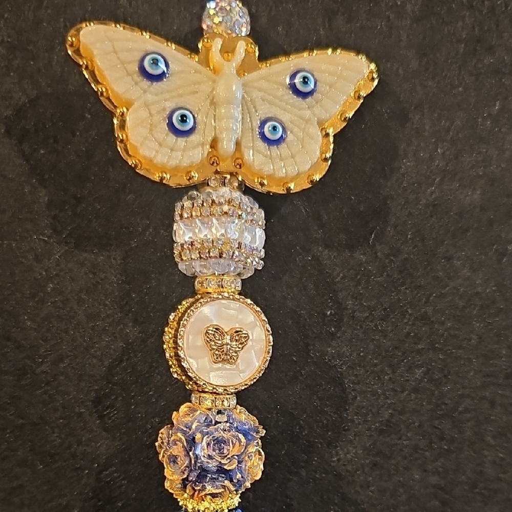 Gilded Blue Butterfly Pen - Picture 4 of 6
